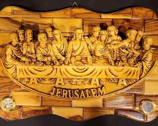 Olive Wood Carving Of Jerusalem Last Supper