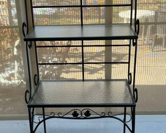 Metal Glass Bakers Rack
