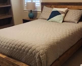 West Elm Queen Platform Bed and Mattress