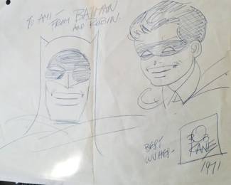 Original Bob Kane drawing