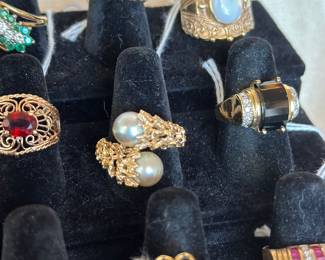 Beautiful pearls and other stones