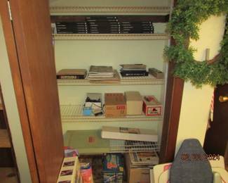 photography books and sewing items