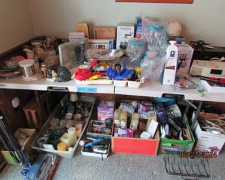 small appliances, electronics, candles, light bulbs