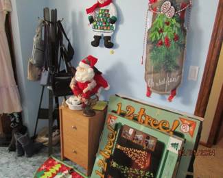 More christmas and wooden coat rack