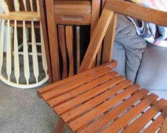Romanian drop leaf table with one of the chairs