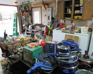another view of the garage items (chest freezer not for sale)