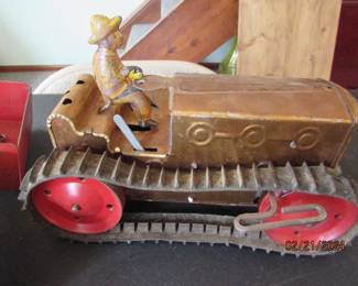 Vintage Marx Toy wind up tractor