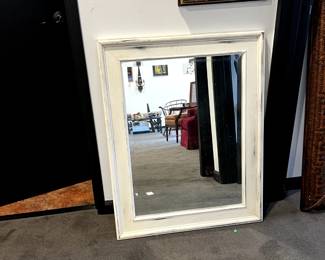mirror with white frame