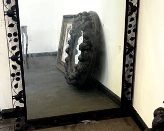 mirror with metal frame