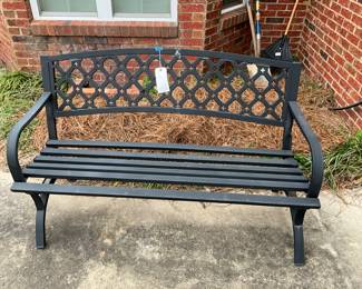 Outdoor bench.