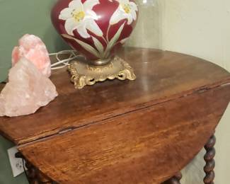 Vintage table with Antique Lamp