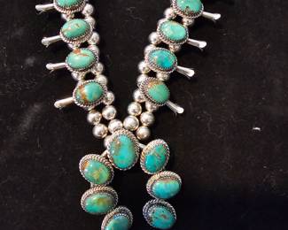Vintage Turquoise Squash Blossom  