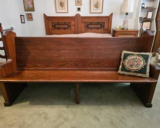 Vintage Wooden Church Pew