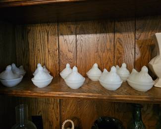 Milk Glass Hen