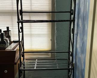 Metal Etagere. Measures 24" W x 12" D x 74" H. Photo 1 of 2.