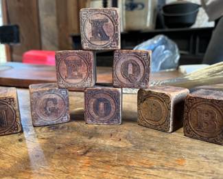 Vintage Alphabet Blocks.