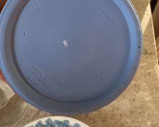 Vintage Wedgwood Blue Jasperware Pitcher. Photo 2 of 2.