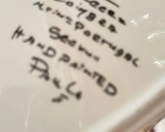 Vintage Hand-Painted Porcelain Plate. Photo 2 of 2.