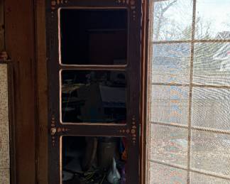 Country-Style Glass Front Display Cabinet. Measures 20" W x 12" D x 72" H. Photo 1 of 4.