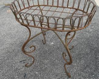 Wrought Iron Planter on Stand. Photo 1 of 2.
