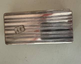 3.25" x 1.75" German Sterling Silver Snuff Box. Circa 1860. Photo 2 of 2.