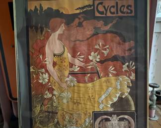 American Crescent Vintage Bicycle Poster Print by Frederick Winthrop Ramsdell.