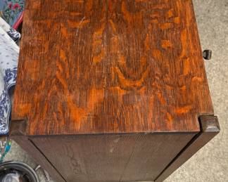 Vintage Side Table / Cabinet with Hidden Pull Out Tray. Great As Is But Paint For A Modern Coastal Look & Feel. Ask Us For Resources! Photo 4 of 4.