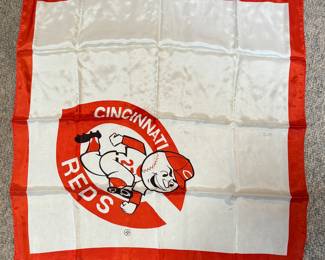 Vintage Cincinnati Reds Silk Scarf.