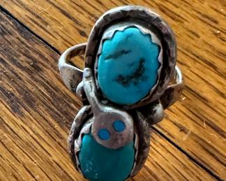 Sterling Silver and Turquoise Ring.