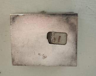 1.75" x 1.75" Mexican Silver Snuff Box. Circa 1935. Photo 3 of 3.