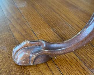 Vintage Mahogany Pedestal Pie Crust Table with Claw Feet. Measures 28" D x 29" H. IDEAL For A Custom Paint Job. Ask Us For Resources! Photo 4 of 4.