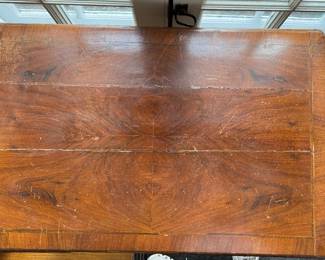 Antique Mahogany Queen Ann Side Table with Cabriole Legs. Circa 1740. Measures 31"W x 20" D x 28" H. Photo 2 of 4.
