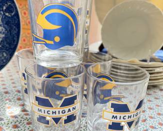 Set of 6 Michigan Double Old Fashioned Glasses.