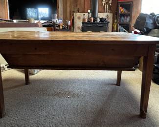 Antique French Baker's Table Circa 1705. Measures 70" L x 33" W x 29" H. Photo 1 of 4.