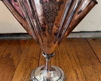 Monarch Silver Company Electroplate Fan Vase.