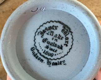 Vintage Dudson Brothers Hanley Blue Jasparware Pitcher. Photo 2 of 2.