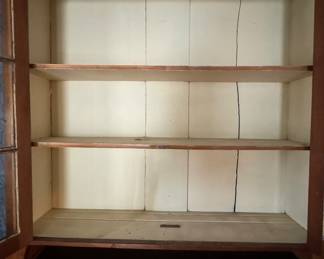 Antique Ohio River Valley Walnut Step Back Glass Front Cupboard Circa 1880s. Measures 45" W x 20" D 84"H. Photo 3 of 3.