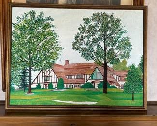 Oil Painting of Local Country Club.