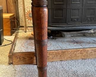 Antique Sheraton Flip Top Game Table. Measures 41" x 41" as Shown. Measures 20.5" D x 41" W Closed. Photo 2 of 2.