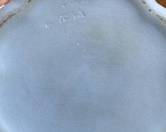 Vintage Wedgewood Blue Jasperware Oval Lidded Trinket Box. Photo 3 of 3