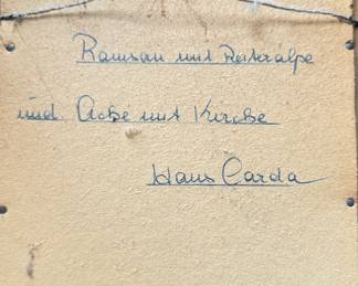 Hans Carda, Oil on Board. Photo 2 of 2.