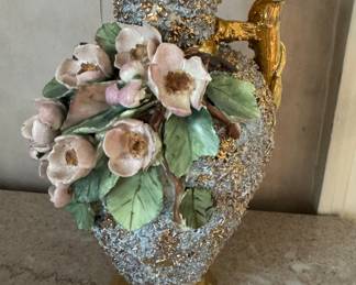 Vintage Porcelain Vase (Handle is Broken) Photo 1 of 3.