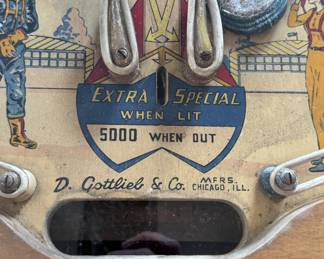 D. Gottlieb & Co. Keen For Flying Wood Pin Ball Machine. Will Turn On. Needs Some TLC. Photo 4 of 4.