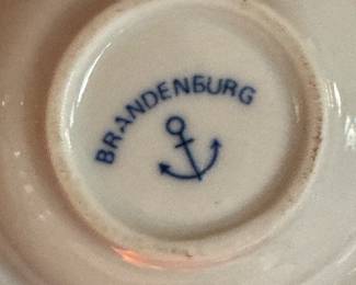 Brandenburg Glazed Germanic Cheese Dome and Underplate. Photo 2 of 2.