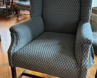 Antique John Bell of Aberdeen (Scotland) Wing Back Chair on Casters Circa 1780. Photo 1 of 4.