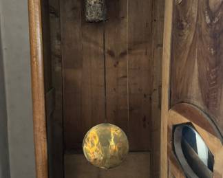 Antique French Long Box Grandfather's Clock Circa Late 1800s. Measures 18" W x 10" D x 101" H. Photo 3 of 3.