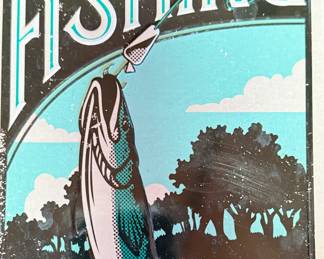 Gone Fishing Sign. Measures 5" x 7."