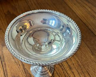 Sterling Silver Footed Compote. Photo 2 of 3.