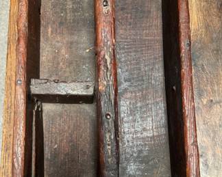Antique Wood Tool Box With Handle. Photo 2 of 2.