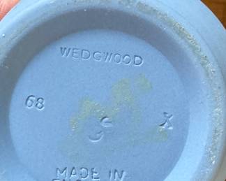 Vintage Wedgwood Blue Jasperware Bud Vase. Photo 3 of 3.